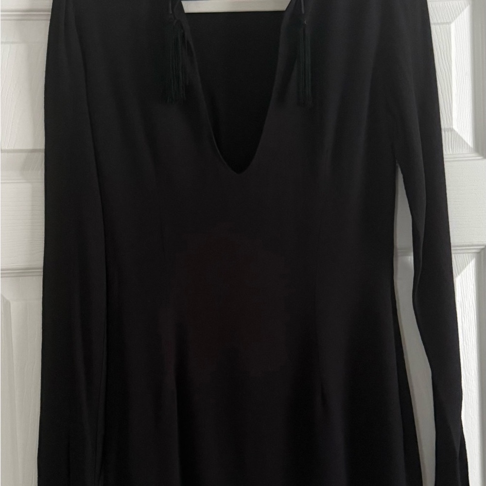 Stone Cold Fox Black Tassel Detail Dress